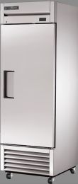 True T-23-HC Slimline 1 Solid Door Stainless Steel Upright Foodservice Fridge