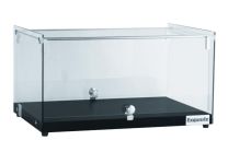 Exquisite CD35-B Square Glass Ambient Counter Top Display Cabinet (Woodgrain Black Colour)