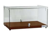Exquisite CD35-W Square Glass Ambient Counter Top Display Cabinet (Elegant Walnut Colour)