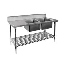 Double Right Sink Bench with Pot Undershelf DSB7-2400R/A