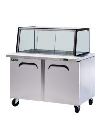 Fresh FMU48GC 2 Stainless Steel Doors Glass Canopy Salad & Noodle Bar